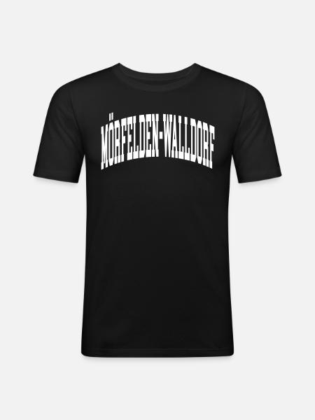 Mörfelden-Walldorf - Men's Slim Fit T-Shirt - black