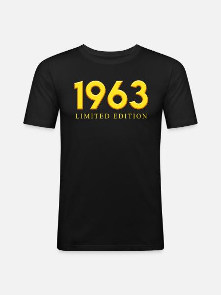 1963 Édition Limitée 60e anniversaire - T-shirt près du corps Homme - noir