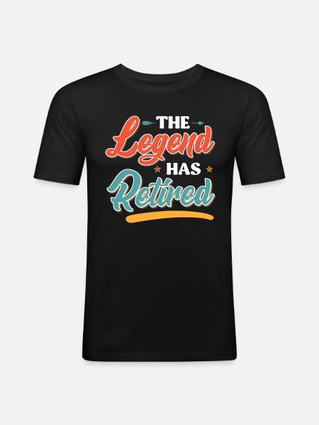 The legend retires - Men's Slim Fit T-Shirt - black