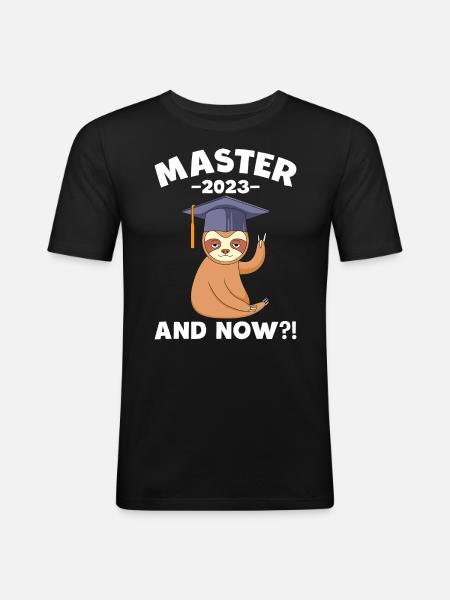 Master 2023 et maintenant ? Maîtrise - T-shirt près du corps Homme - noir