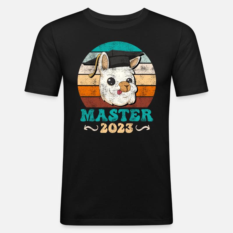 Master Abschluss Master 2023 - Männer Slim Fit T-Shirt - Schwarz