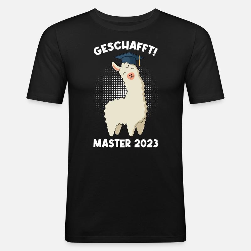 Geschafft! Master 2023 - Männer Slim Fit T-Shirt - Schwarz