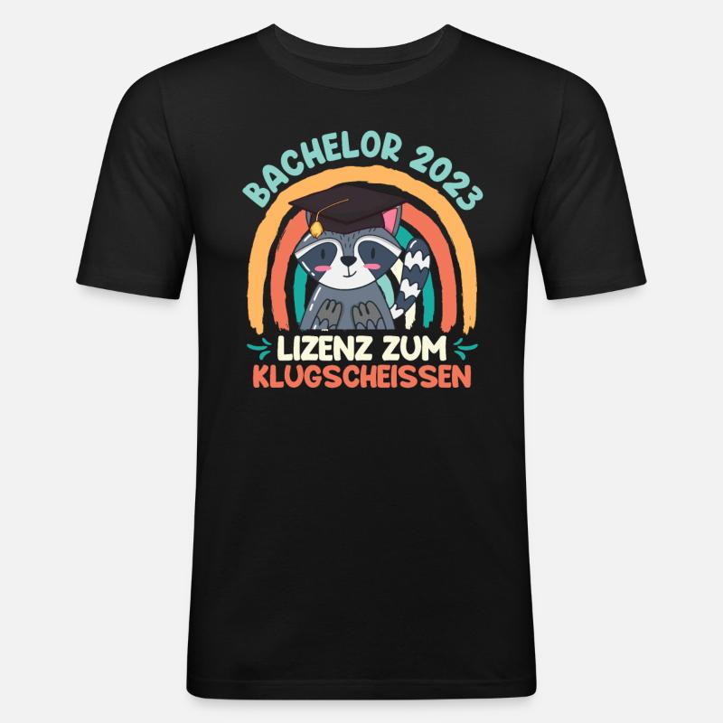 Bachelorabschluss 2023 Bachelor - Männer Slim Fit T-Shirt - Schwarz
