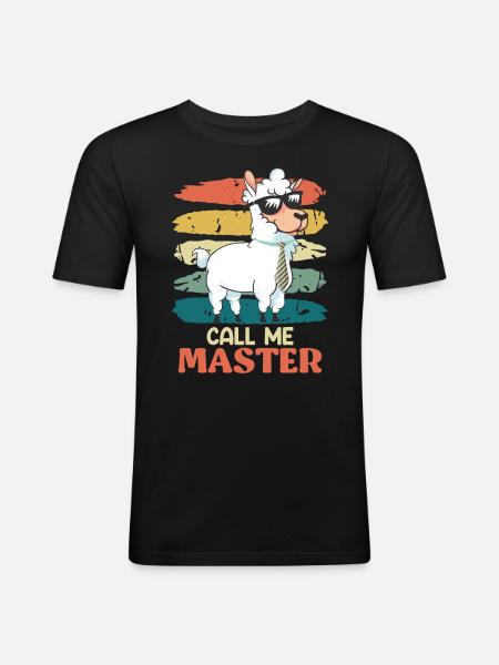 Call me Master Degree - Men's Slim Fit T-Shirt - black