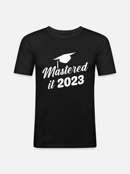 Mastered Master 2023 Master Degree - T-shirt près du corps Homme - noir