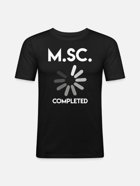 Master complété Master of Science - T-shirt près du corps Homme - noir
