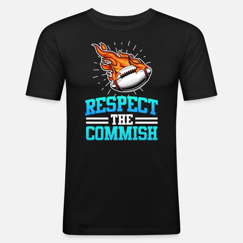 Respect the Commish Commissioner - Men's Slim Fit T-Shirt - black
