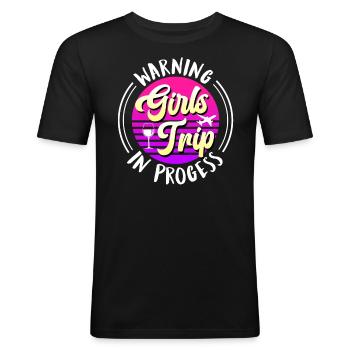 Attention Girl Strip Girls Troupe Spring Break - Men's Slim Fit T-Shirt - black - Front - Nik (191cm)