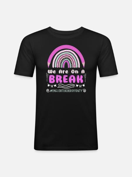 English Honorer on Holidays Retired Teacher Teacher - Men's Slim Fit T-Shirt - black