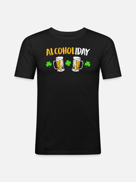 Alcoholiday Saint-Patrick - T-shirt près du corps Homme - noir