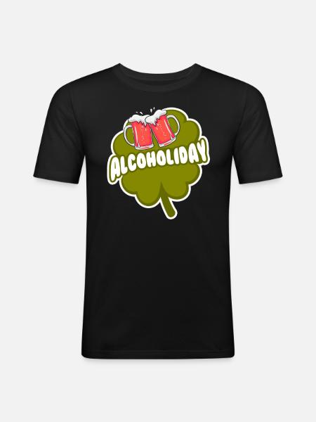 Alcoholiday St Patrick's Day Beer - Men's Slim Fit T-Shirt - black