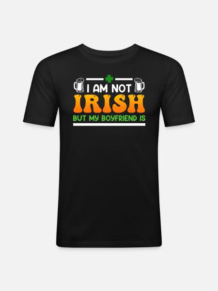 Irischer Freund St. Patrick’s Day - Männer Slim Fit T-Shirt - Schwarz