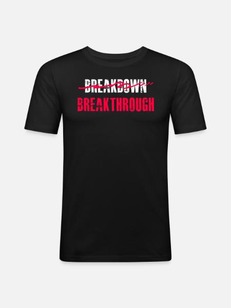 Mental hälsa bryta igenom medvetenhet Mentale - Slim Fit T-shirt herr - svart