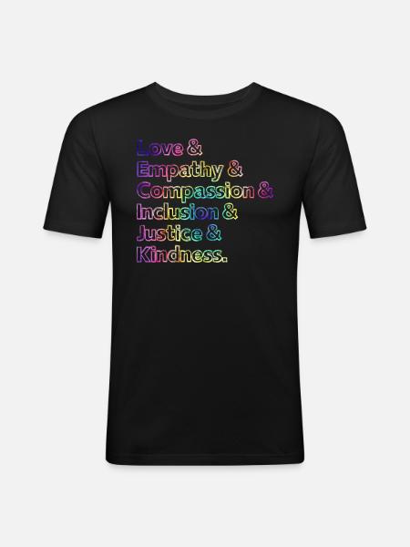 Inclusion Acceptation handicap Solidarité - T-shirt près du corps Homme - noir