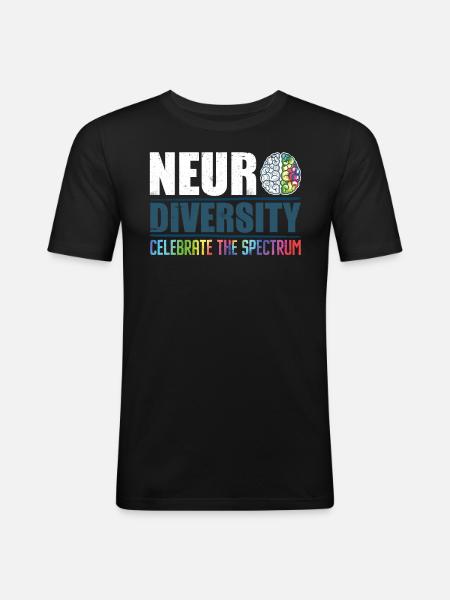 Autistic Consciousness Autism Diversity - Men's Slim Fit T-Shirt - black