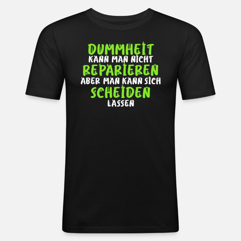 Scheidungsparty endlich Geschieden Scheidung - Männer Slim Fit T-Shirt - Schwarz