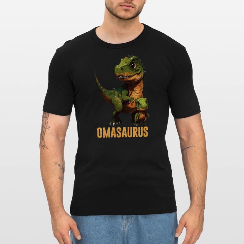 Omasaurus Muttertag Großmutter Dinosaurier Männer Slim Fit T-Shirt