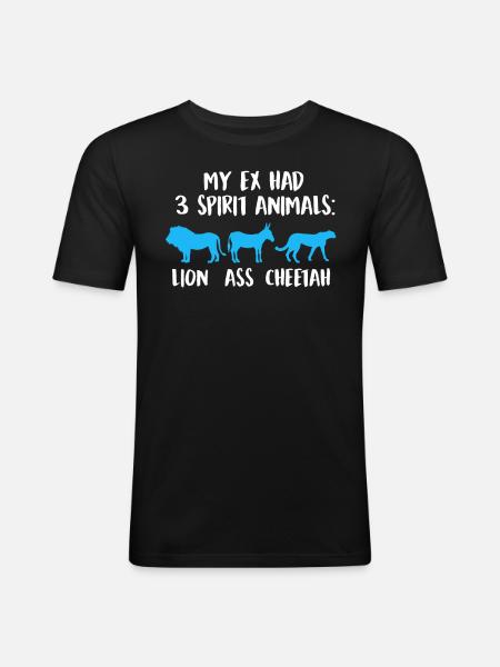 Bad-Ass Scheidungsparty Ex Frau Scheidung - Männer Slim Fit T-Shirt - Schwarz
