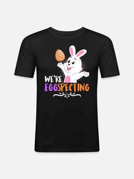 Egg-Specting Osterhasen Ostereier Ostern - Männer Slim Fit T-Shirt - Schwarz