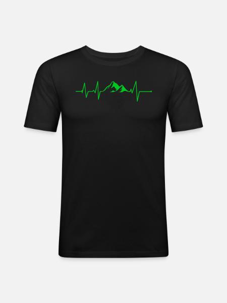 klettern Bergsteiger Wanderer Summit - Männer Slim Fit T-Shirt - Schwarz