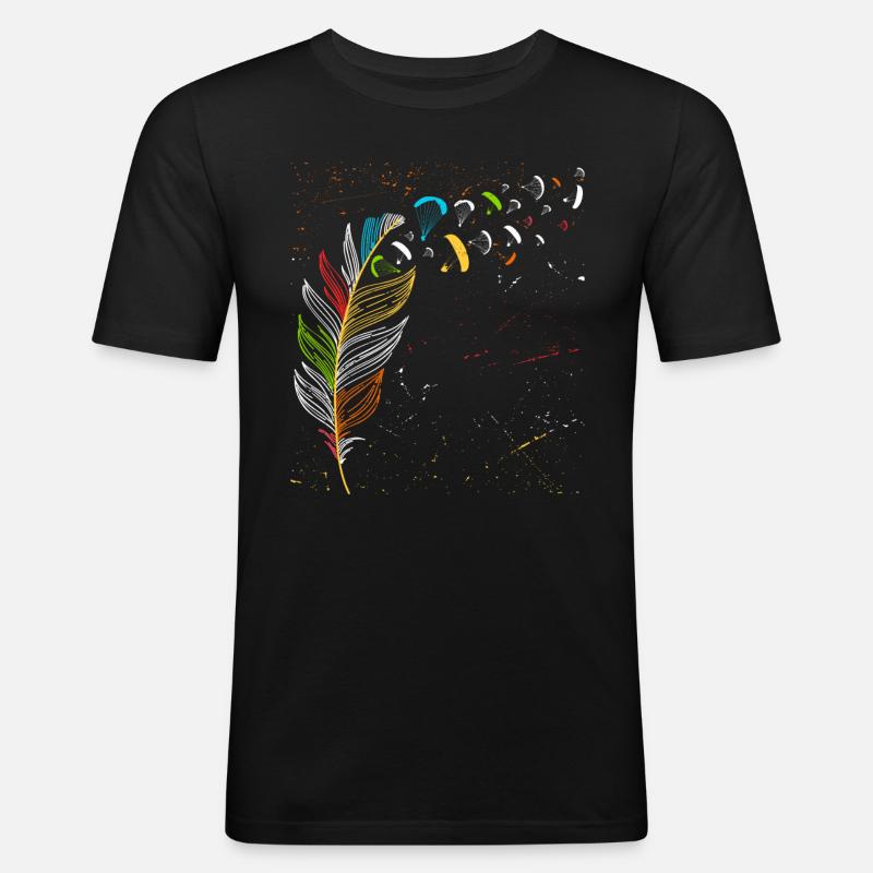 Gleitschirmflug Pusteblume Paragliding Piloten - Männer Slim Fit T-Shirt - Schwarz