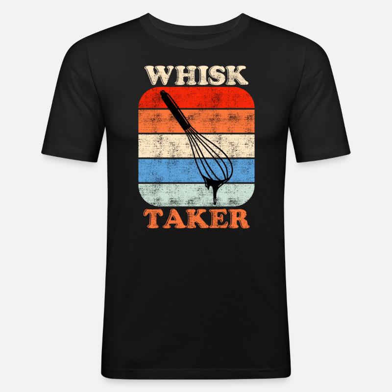 Backstube Whisk Taker Backliebhaber Backteig - Männer Slim Fit T-Shirt - Schwarz