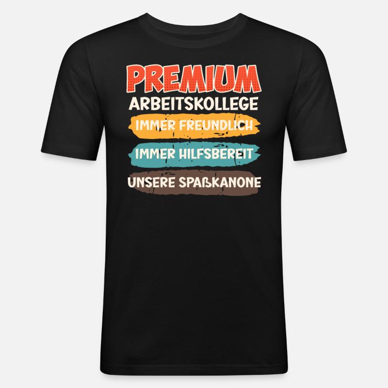 Mitarbeiter Premium Arbeitskollege Arbeitsplatz - Männer Slim Fit T-Shirt - Schwarz