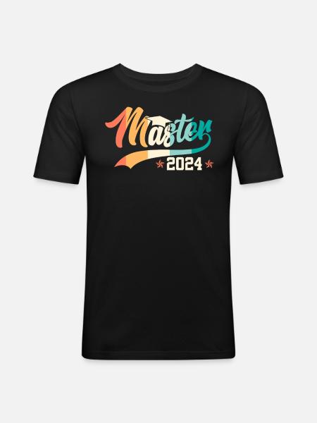 Master 2024 Masterabschluss Bestanden - Männer Slim Fit T-Shirt - Schwarz
