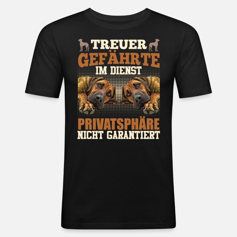 Rhodesian Ridgeback LOYAL COMPANION Ridgebacks - Männer Slim Fit T-Shirt - Schwarz