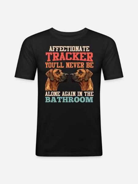 Rhodesian Ridgeback Besitzer AFFECTIONATE TRACKER - Männer Slim Fit T-Shirt - Schwarz