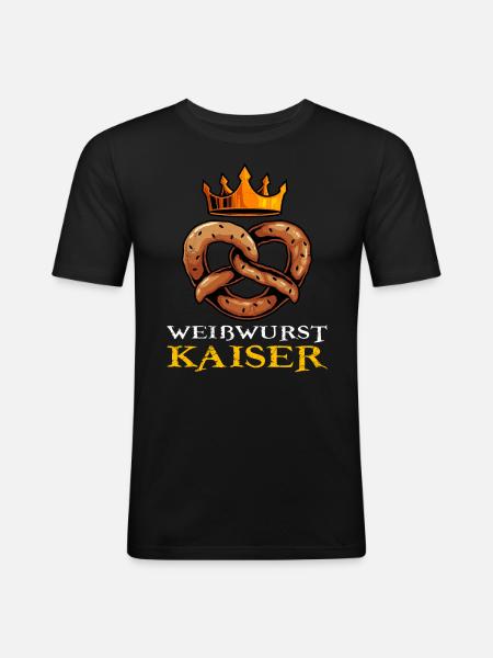 Weißwurst Kaiser - T-shirt près du corps Homme - noir
