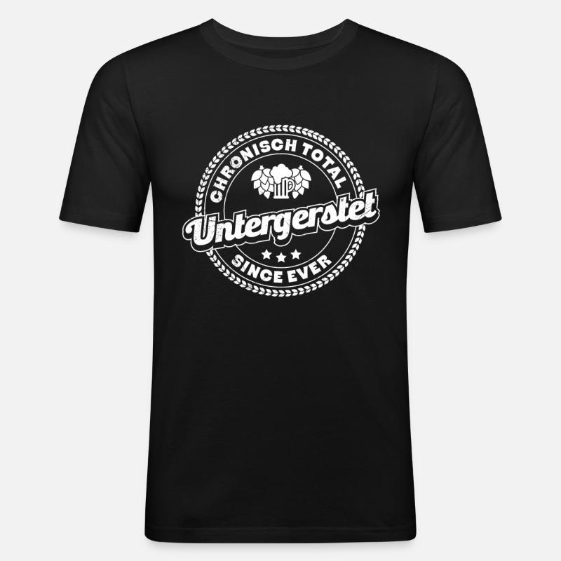 Chronisch Total untergersted Bierzelt Bier - Männer Slim Fit T-Shirt - Schwarz