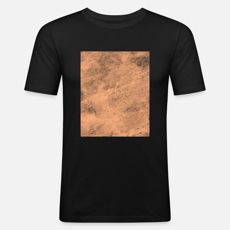 Struktur Braune Form - Männer Slim Fit T-Shirt - Schwarz
