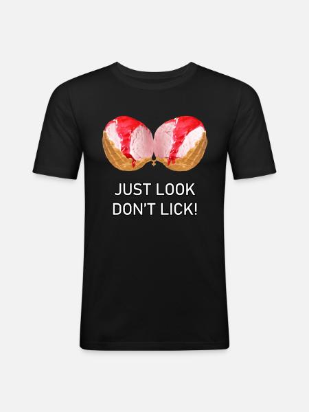 Ice Cream Boobs - Men's Slim Fit T-Shirt - black