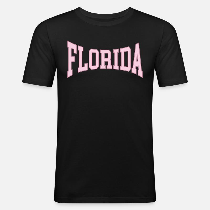 Florida - Männer Slim Fit T-Shirt - Schwarz