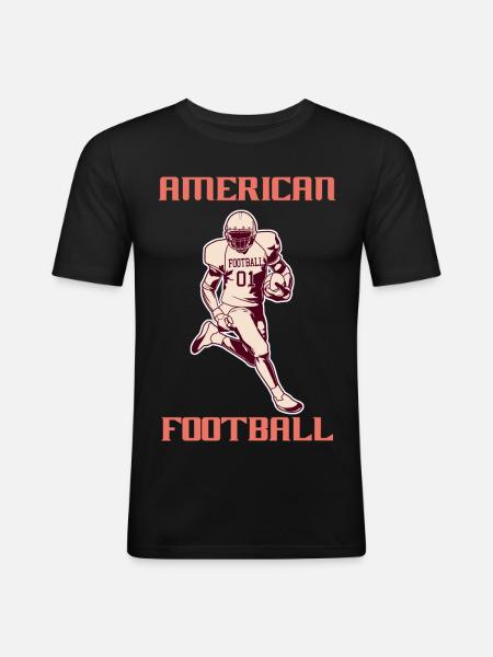 American football - Men's Slim Fit T-Shirt - black