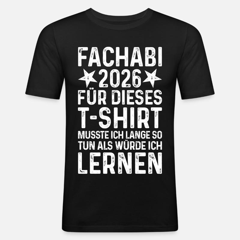 Fachabi 2026 - Männer Slim Fit T-Shirt - Schwarz