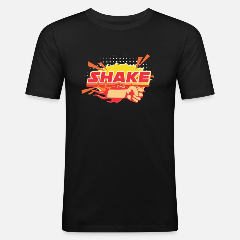 Shake And Bake - Männer Slim Fit T-Shirt - Schwarz