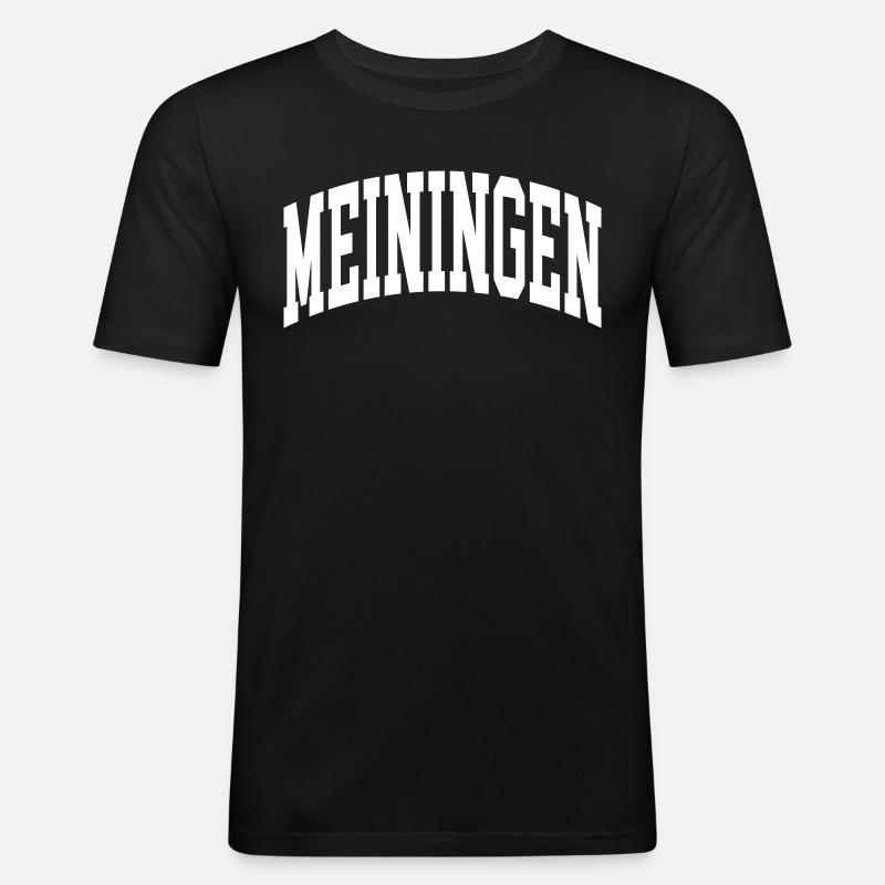 Meiningen - Männer Slim Fit T-Shirt - Schwarz