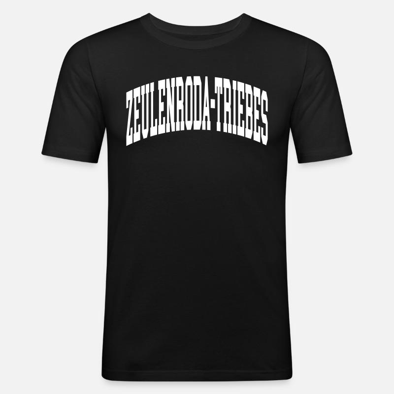 Zeulenroda-Triebes - Männer Slim Fit T-Shirt - Schwarz