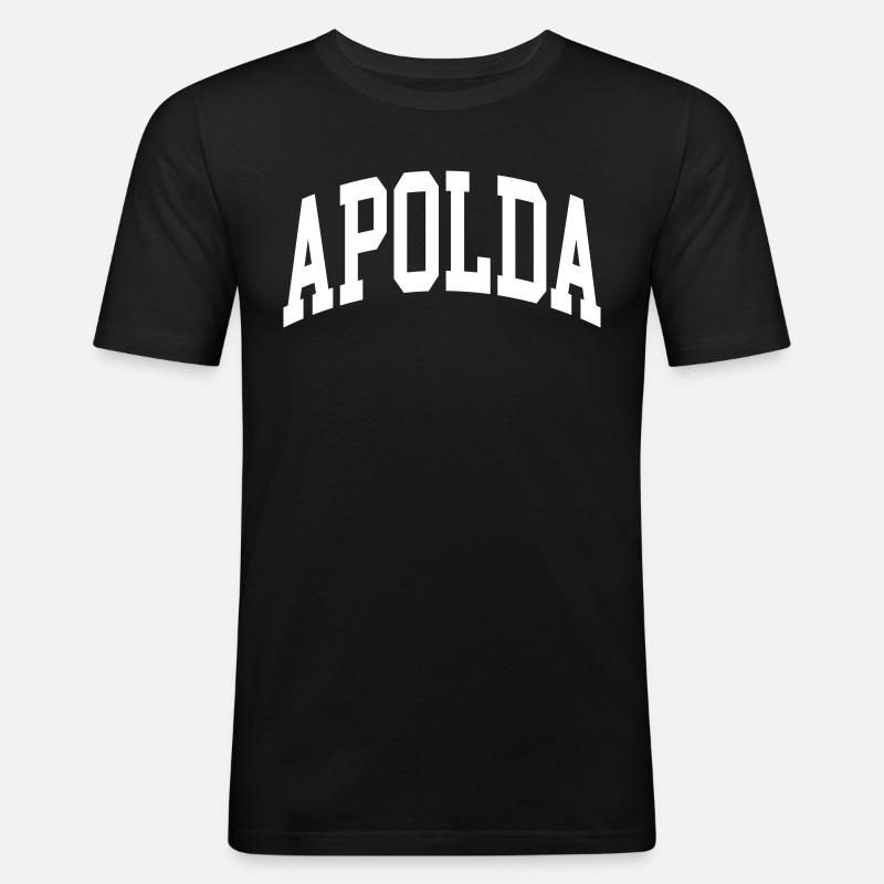 Apolda - Männer Slim Fit T-Shirt - Schwarz