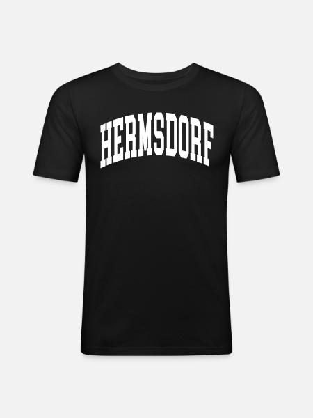 Hermsdorf - Männer Slim Fit T-Shirt - Schwarz