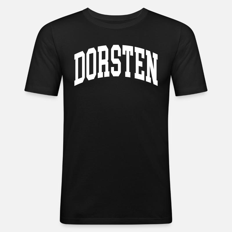 Dorsten - Männer Slim Fit T-Shirt - Schwarz