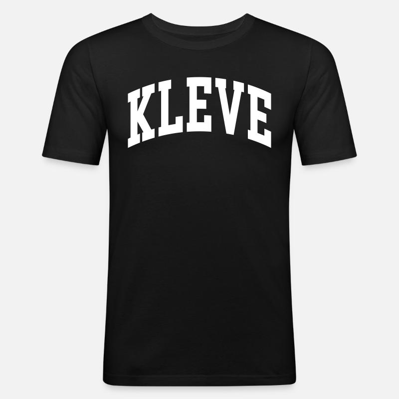Kleve - Männer Slim Fit T-Shirt - Schwarz