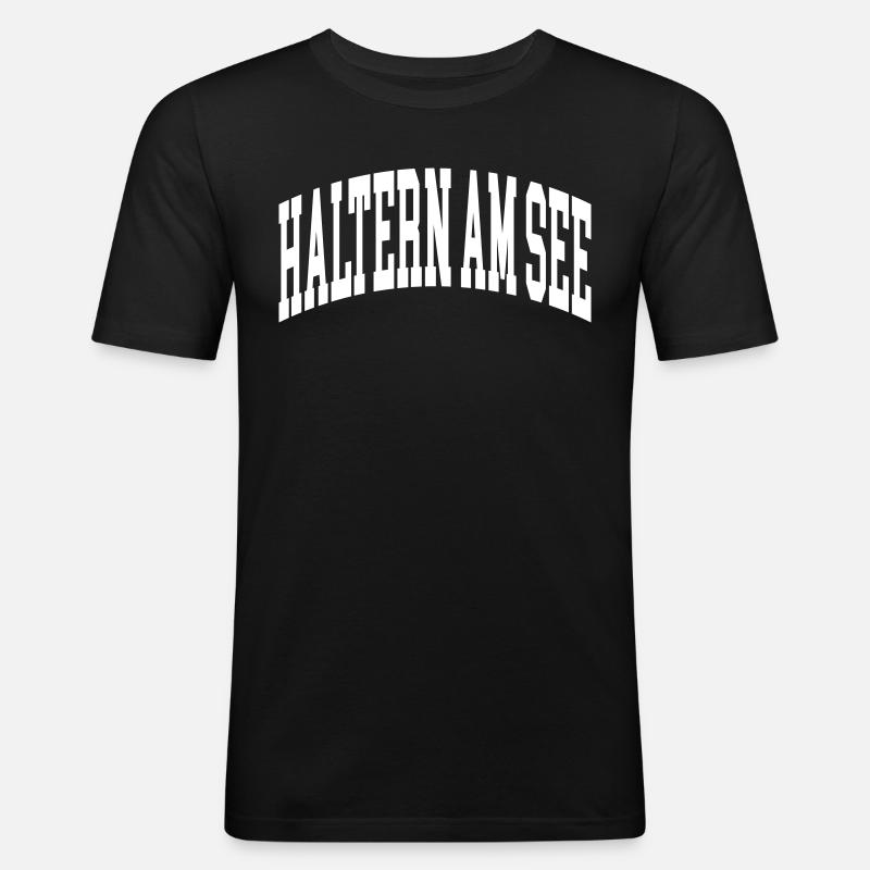Haltern am See - Männer Slim Fit T-Shirt - Schwarz