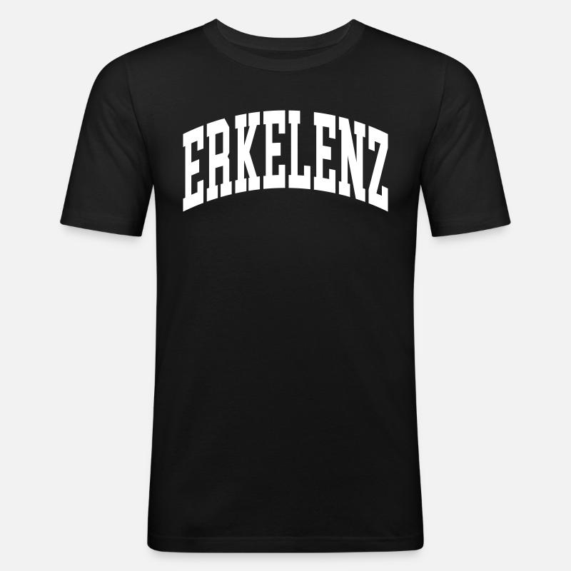Erkelenz - Männer Slim Fit T-Shirt - Schwarz