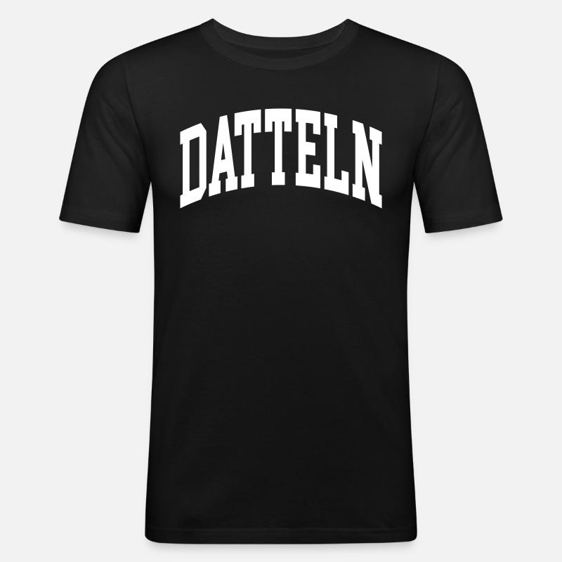 Datteln - Männer Slim Fit T-Shirt - Schwarz