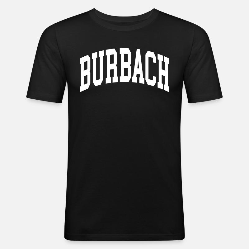 Burbach - Männer Slim Fit T-Shirt - Schwarz