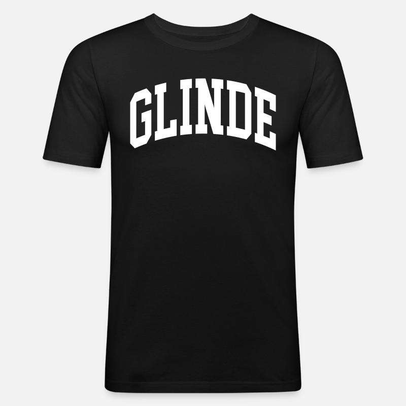 Glinde - Männer Slim Fit T-Shirt - Schwarz