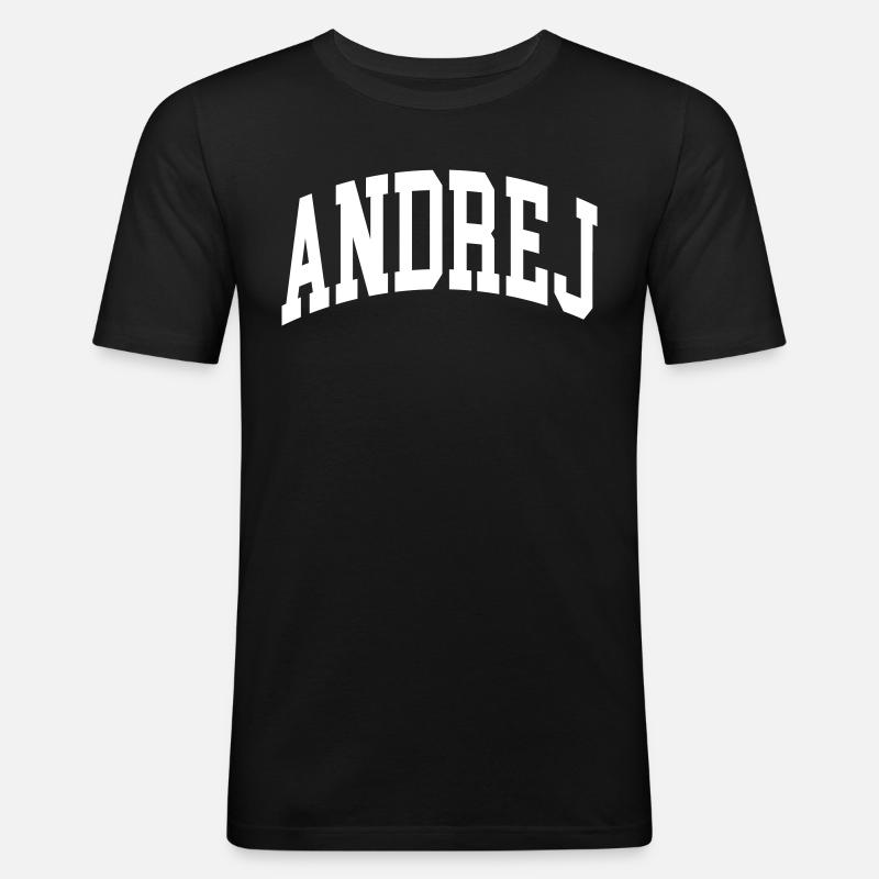 Andrej - Männer Slim Fit T-Shirt - Schwarz
